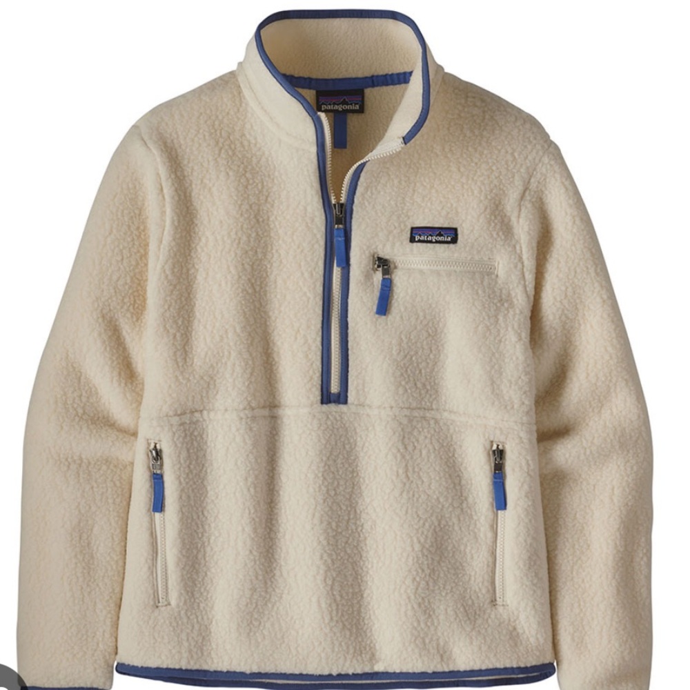 Patagonia Women's Retro Pile Marsupial fleece pullover Cream XXL